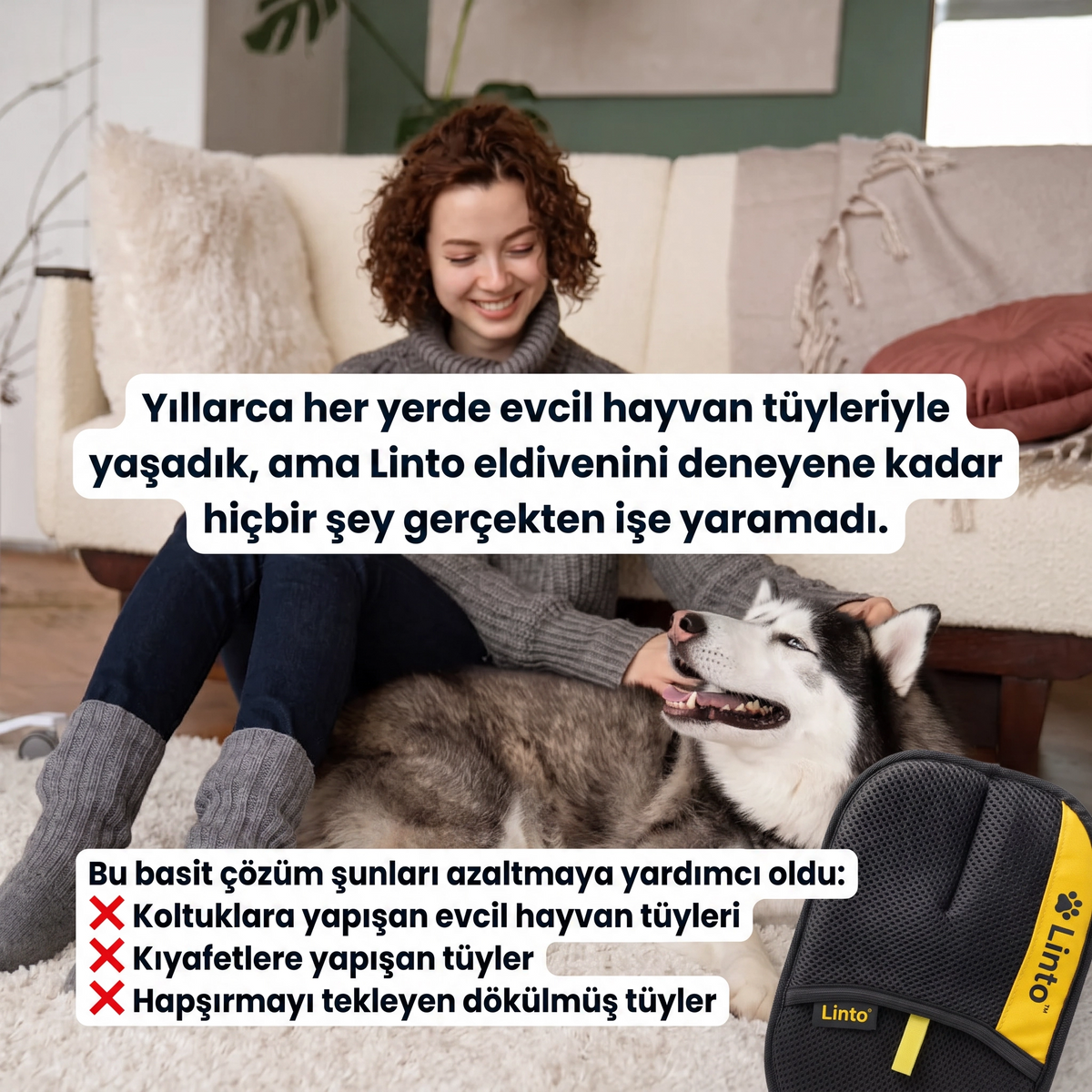 Linto™ Tüy Temizleme Eldiveni
