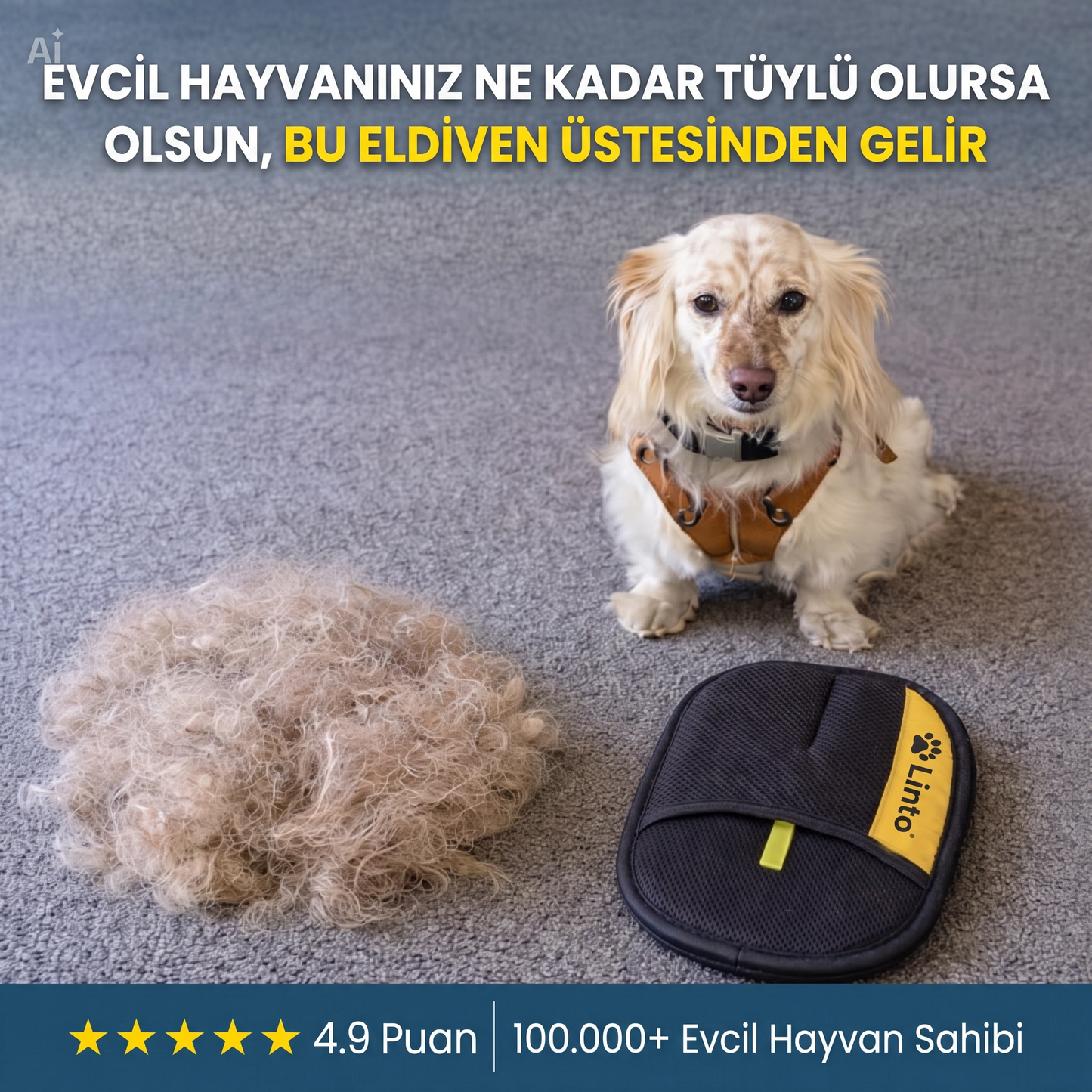 Linto™ Tüy Temizleme Eldiveni